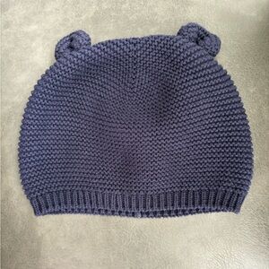 Baby gap navy knit baby hat 12-18M NwT ret $52